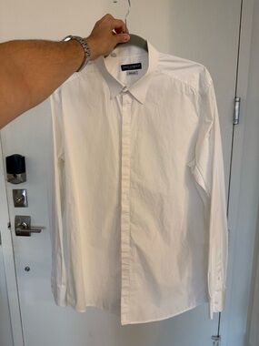 Dolce & Gabbana White Minimalist Button-Up Dress Shirt